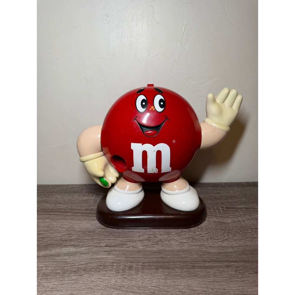 M&M's Candy Dispenser Vintage 1991 Red Character Waving Red OS